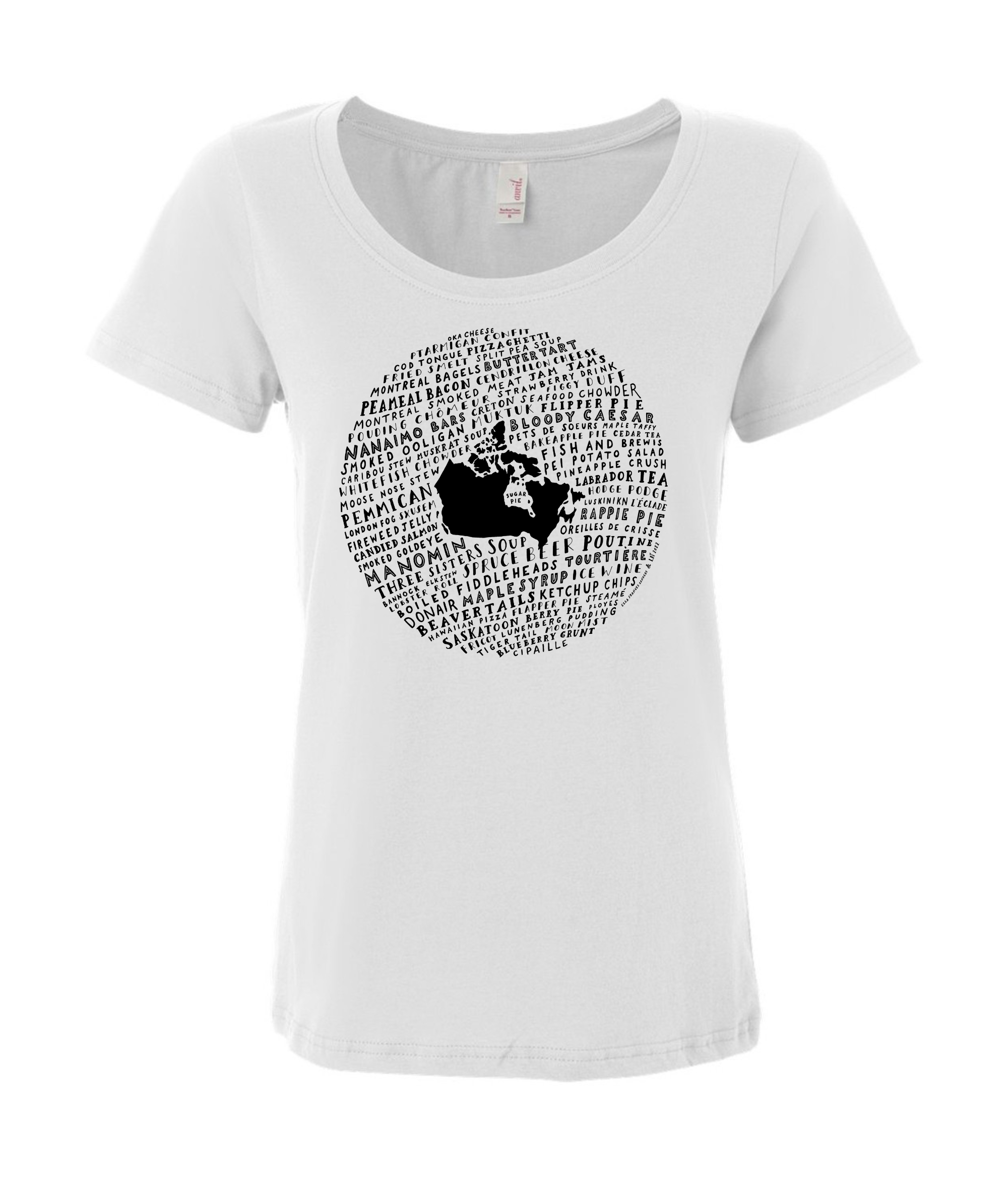 Food Map of Canada - Women's White Soft T-shirt – The Legal Nomads Shop