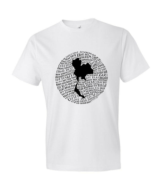 Food Map of Thailand - Men's White Crew Neck T-Shirt