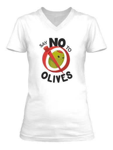 Say No to Olives - Women's White Tee