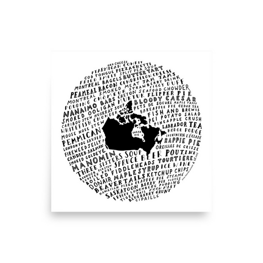 Food Map of Canada - Men's White Crew Neck T-Shirt