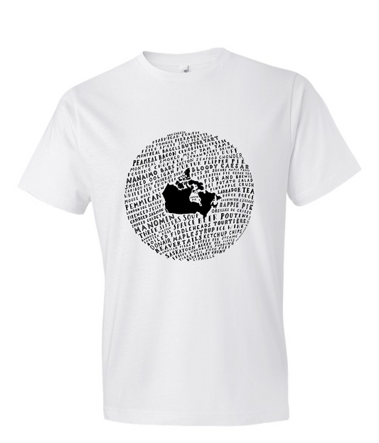 Food Map of Canada - Men's White Crew Neck T-Shirt