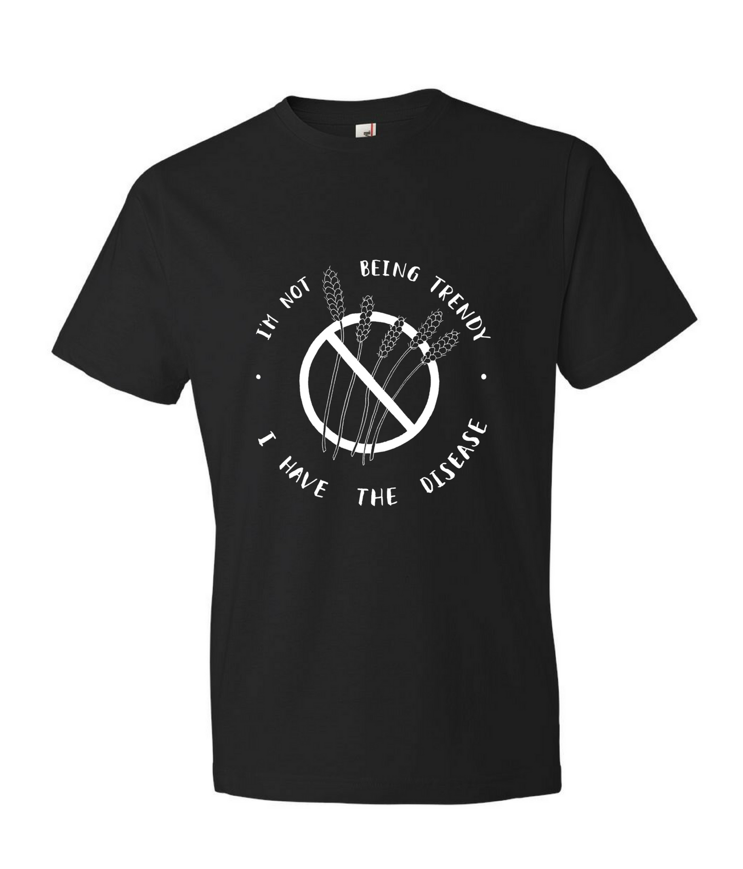 "I'm Not Being Trendy" - Men's Black T-shirt for Celiacs