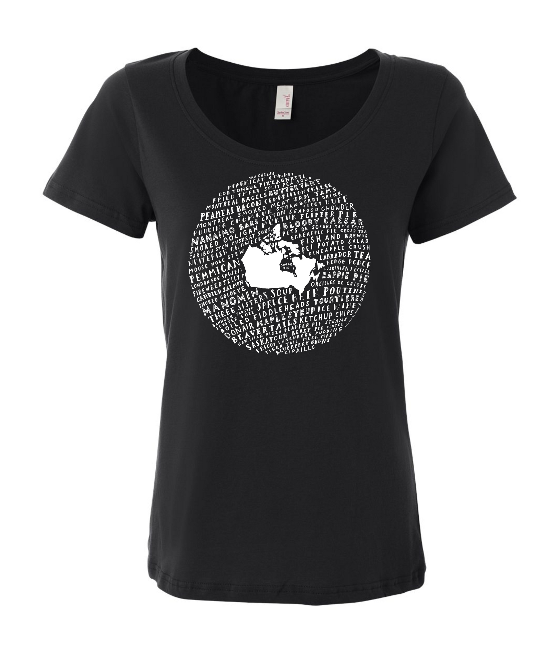 Food Map of Canada T-Shirt - Women's Black Soft Tee – The Legal